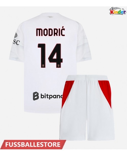 Günstige AC Milan Luka Modric #14 Auswärts Trikotsatzt Kinder 2026-27 Kurzarm (+ Kurze Hosen)